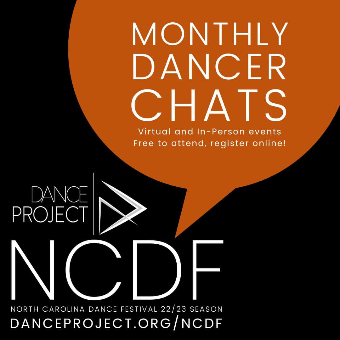 Designed graphic for the NCDF Monthly Dancer Chats.