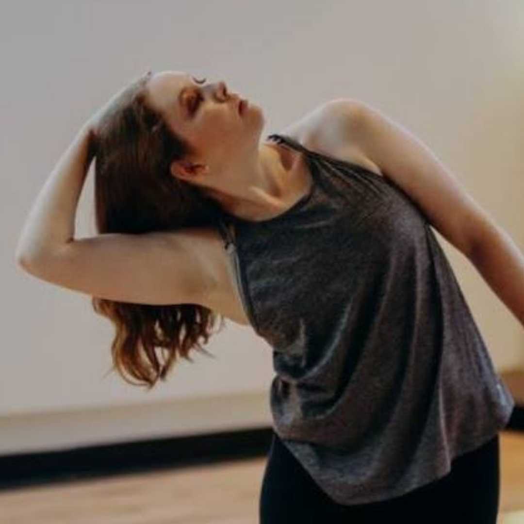 Dance Project teacher Meghan Hartnett in a dance pose.