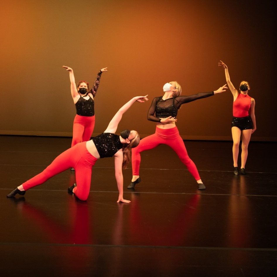 Dance Project Teen Performance Company students perform on stage for the 2022 Spring Showcase.