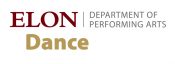 Logo for Elon Dance Department of Performing Arts.